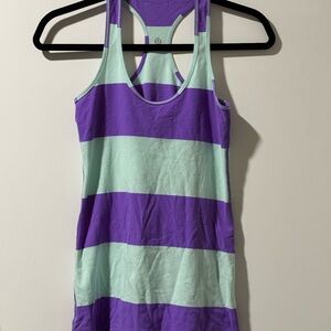Women’s Lululemon Purple and Mint Striped Tank Top